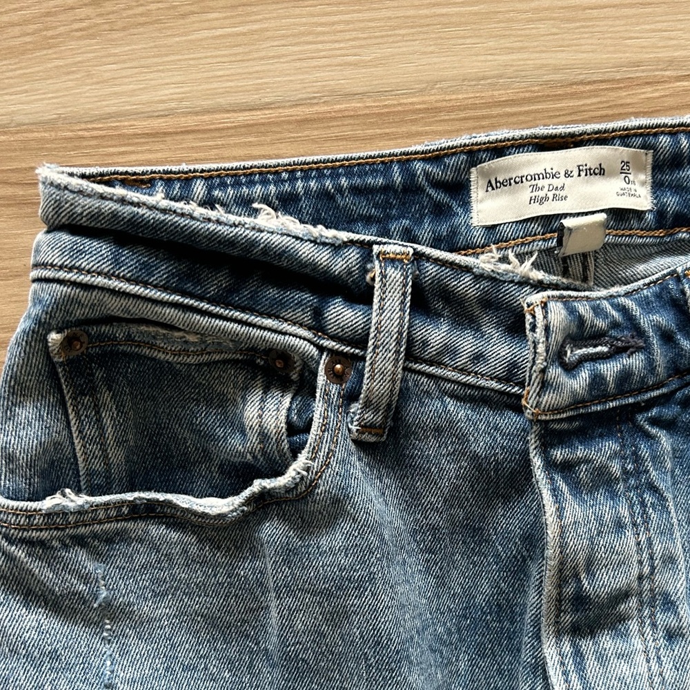 Abercrombie & Fitch Light Blue High Rise Jeans - Picture 3 of 5